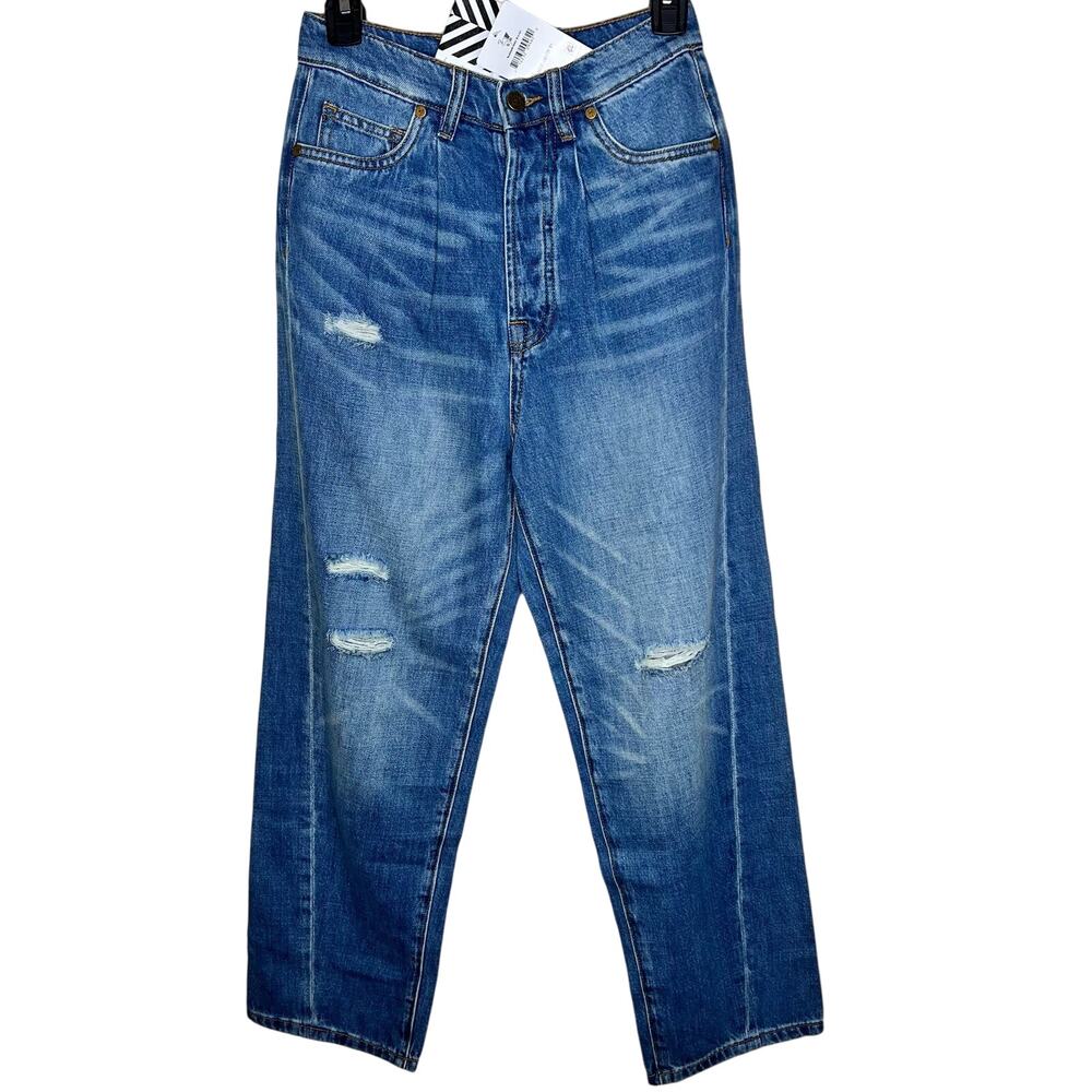 Free People x Sandrine Rose The Fred Jeans 25 Baggy Wide Leg Slouchy Denim New